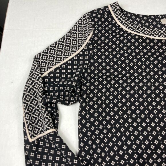 LOFT Blouse Printed Long Sleeve Work Office Dressy Top Lightweight Shirt MEDIUM - Picture 4 of 11